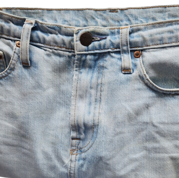 Nobody Denim skirt mini Piper distressed faded light blue size 12 - Picture 4 of 6